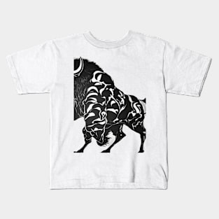 Bison Shadow Silhouette Anime Style Collection No. 111 Kids T-Shirt